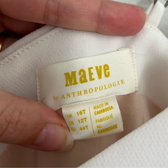 Maeve by Anthropologie Magdalena Jumpsuit – Modern Bridal Chic - White - Sz 12T - Picture 10 of 15